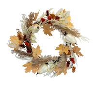 Kurt Adler 24" Decorated Unlit Fall Wreath with Pumpkind