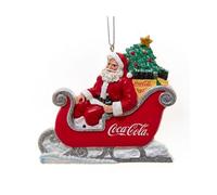 Kurt Adler 3.25 Inch Resin Coke Santa in Sleigh Ornament