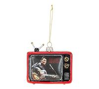 Kurt Adler 3.5-Inch Elvis Presley Glass TV Ornament, Black