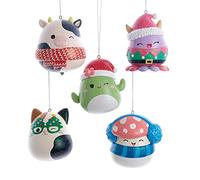 Kurt Adler 3.5-Inch Squishmallows Blow Mold Ornament, Set of 5