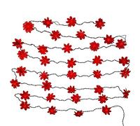 Kurt Adler 35-Light Red Poinsettia Light Set