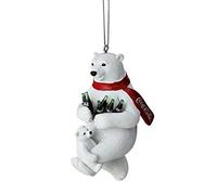 Kurt Adler 4.25" Coca-Cola Bear w/Cub Molded Ornament Standard