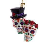 Kurt Adler 4.25-Inch Noble Gems™ Glass Day of The Dead Couple Ornament