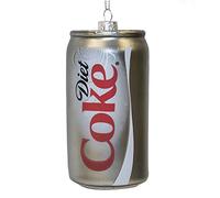 Kurt Adler 4.375-Inch Glass Diet Coke Can Ornament