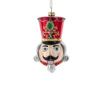 Kurt Adler 4.5" Glass Nutcracker & King Head Ornament, Big Gem King Head
