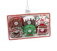 Kurt Adler 4.5" Noble Gems™ Glass Christmas Donuts Ornament