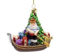 Kurt Adler 4.5" Noble Gems™ Glass Venetian Santa Ornament