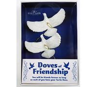 Kurt Adler 4.5" Resin Friendship Dove Ornament Set of 2