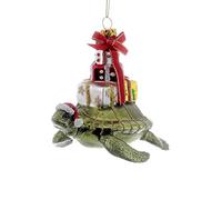 Kurt Adler 4" Glass Turtle with Gift Ornament