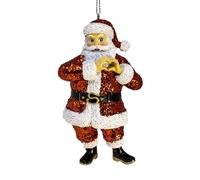 Kurt Adler 4 Inch Santa Hand Heart with Red Glitter Ornament