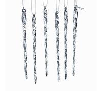 Kurt Adler 5-1/4-Inch Glass Glow-in-the-Dark Icicle Ornament Set of 24
