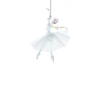 Kurt Adler 5.9" Ballerina W/Fabric Skirt Ornament Style A