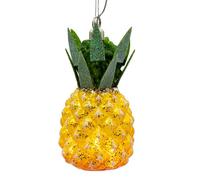 Kurt Adler 5" Glass USB Warm White LED Fairy Light Pineapple Ornament