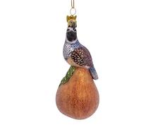 Kurt Adler 5-inch Noble Gems? Glass Partridge in a Pear Tree Ornament