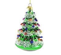 Kurt Adler 5" NOBLE GEMS GLASS XMAS TREE ORNAMENT