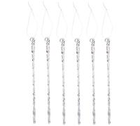 Kurt Adler 6-Piece Glass Twist Icicle Ornaments, 7.5-Inch,Christmas