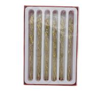 Kurt Adler 7" Glass Gold Twist Icicles Ornaments, 6 Piece