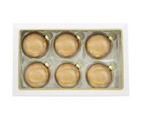 Kurt Adler 80MM Glass Pearlized Metallic Gold Ball Ornaments
