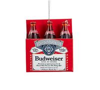 Kurt Adler Budweiser 6 Pack Plastic Beer Bottle