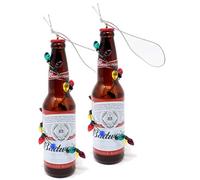 Kurt Adler Budweiser and Bud Light Beer Bottle Ornaments (Budweiser Two Pack)
