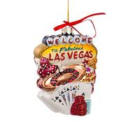 Kurt Adler C4056 Las Vegas Glass Cityscape Ornament, 5-1/2-Inch