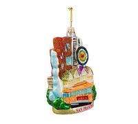 Kurt Adler C4106 San Francisco Glass Cityscape Ornament, 5-Inch
