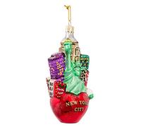 Kurt Adler C4108 New York City Glass Cityscape Ornament, 5-Inch