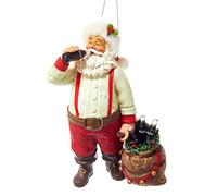 Kurt Adler CC9162 Santa Drinking Coke Ornament, 5.5"