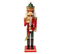 Kurt Adler Charming 15" Red & Green with Horn Nutcracker