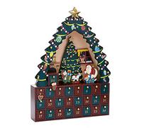 Kurt Adler Christmas Tree 24-Piece Advent Calendar, 16-Inch