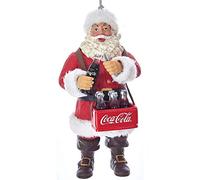 Kurt Adler Coca-Cola Santa Opening Coke Bottle Ornament