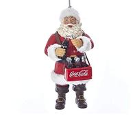 Kurt Adler Coca-Cola Santa Opening Coke Bottle Ornament