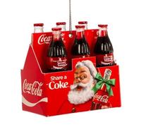 Kurt Adler COCA-COLA "SHARE A COKE" 6-PACK BOTTLES ORNAMENT