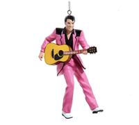 Kurt Adler Decorative Hanging Figurine Christmas Ornament, 4 Inch Acrylic, Elvis in a Pink Suit