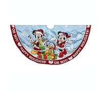 Kurt Adler DN7166 48" Mickey & Minnie Print Satin Treeskirt,Multicolor