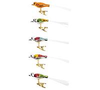 Kurt Adler Early Years Glass Clip-On Bird, 4.5-Inch, Set of 5