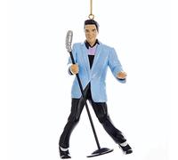 Kurt Adler Elvis Presley Hound Dog Elvis with Mic 4 1/4-Inch Ornament