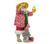 Kurt Adler Fabriche' Beach Santa, 10-Inch, 2-Piece set