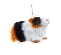 Kurt Adler Furry Guinea Pig - 6 Inch Black/Brown/White Plastic and Polyester Christmas Tree Ornament