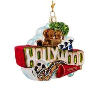 Kurt Adler Glass Hollywood Sign Ornament, 5-Inch