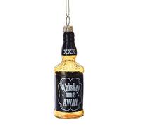 Kurt Adler Glass Liquor Bottle Ornament, Whiskey, 3.5"