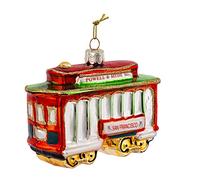 Kurt Adler Glass San Francisco Cable Car Ornament