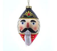 Kurt Adler Glass White Beard Nutcracker Head Finial