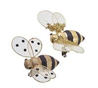 Kurt Adler Gold Honey Bee Clip-On Ornaments, 2 Assorted