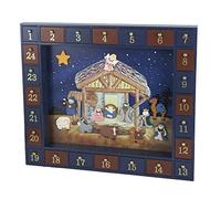 Kurt Adler J3767 Wooden Nativity Advent Calendar with 24 Magnetic Piece