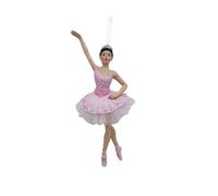 Kurt Adler Latina Ballerina in Pink Dress Tutu - 7 Inch Resin and Polyester Christmas Tree Ornament