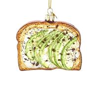 Kurt Adler Noble Gems Avocado Toast Glass Ornament, 3.75-Inch Tall