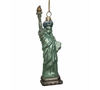 Kurt Adler Noble Gems Glass Statue of Liberty Ornament, 5.5-Inch