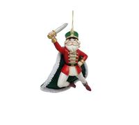 Kurt Adler Nutcracker Prince - 6 Inch Red/Green Resin and Polyester Christmas Tree Ornament