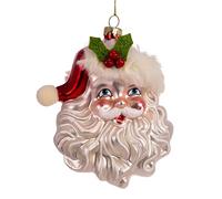 Kurt Adler Ornaments for Christmas Tree, Glass Santa Head
